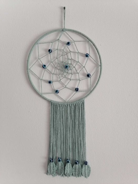 Caça sonhos em macramé (Diâmetro 20cm e Comprimento 40cm)