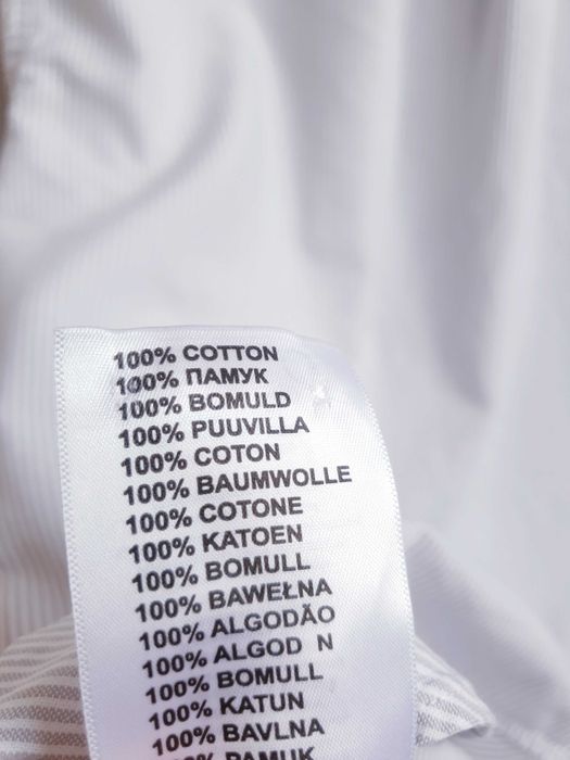 Koszula męska ze stójką w beżowe paski XL Hammond Oxford