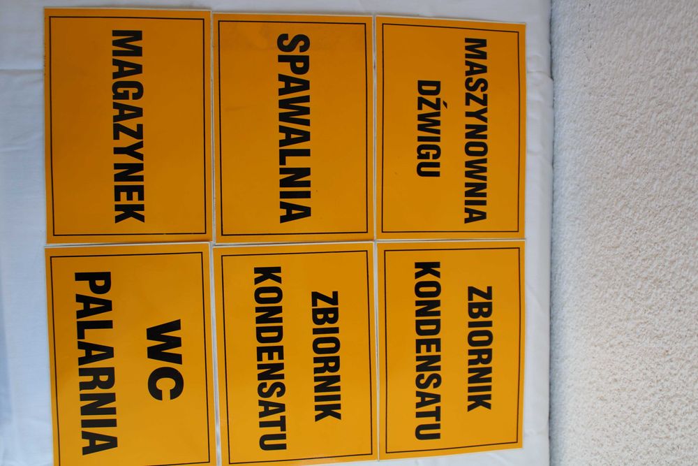 Tablice ostrzegawcze -SPAWALNIA- czesy PRL.u
