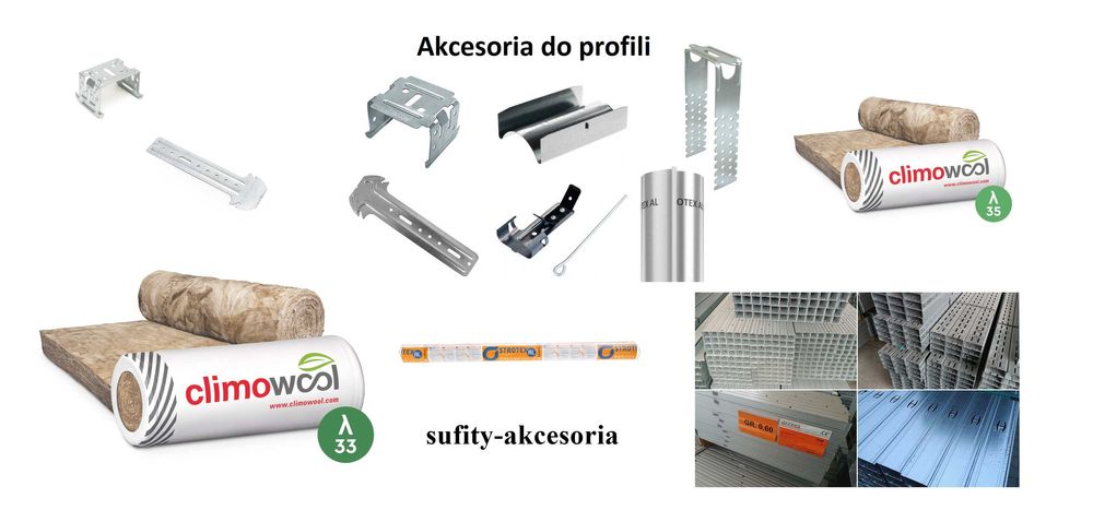 Stelaż sufit profile profil na sufity CD60 UD30 UD27 CW UW UA sufitowe