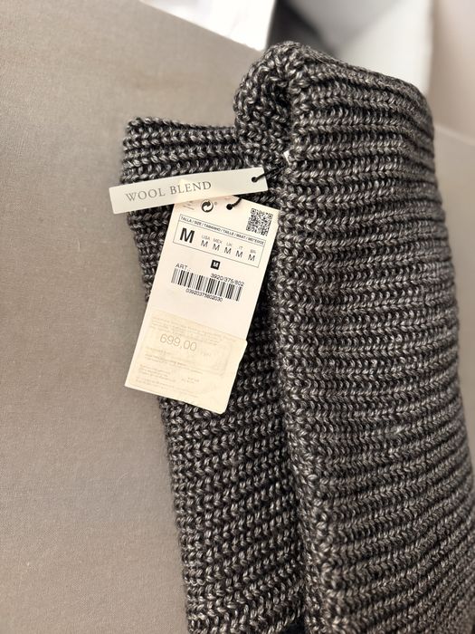 Новий в'язаний шарф з капюшоном Zara Wool Blend (з бірками)