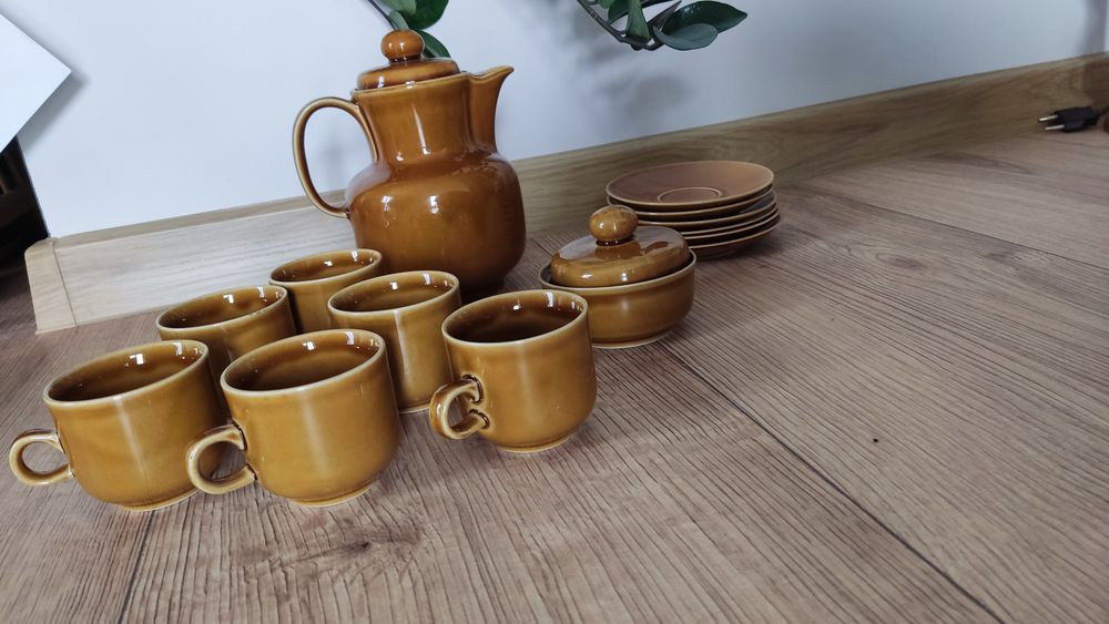 Serwis kawowy serwis do herbaty kubeczki imbryk czajnik porcelana