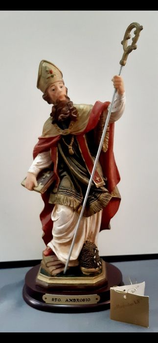 Figura religiosa Santo Ambrósio-marfinite