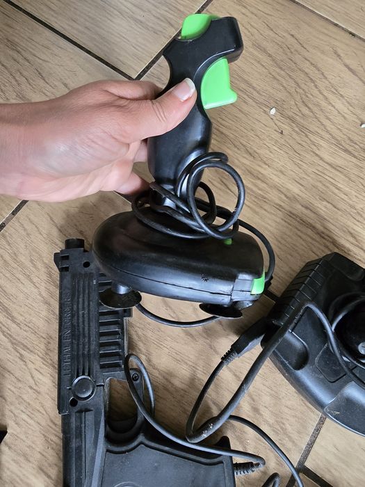 Zestaw Retro 9-pin: Joystick STC Match-Pro 959-Turbo + Pistolet + Joystick C64 Amiga Atari Pegasus