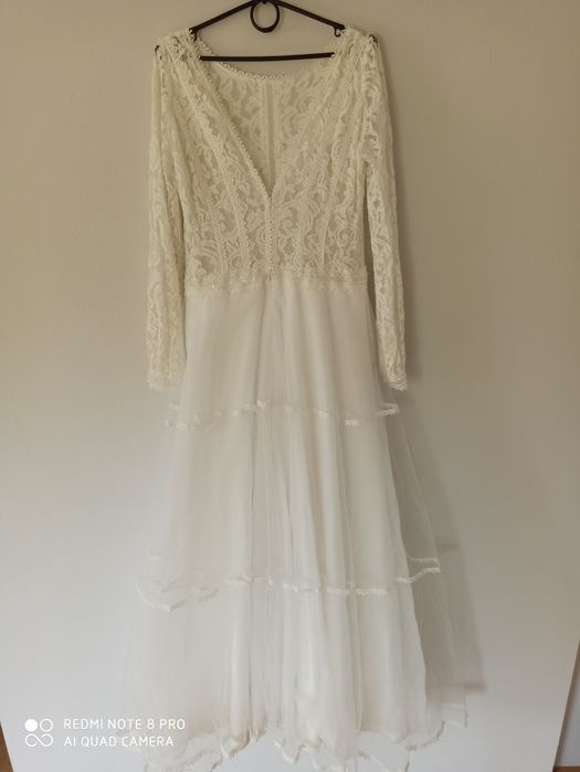 Suknia ślubna w stylu rustykalnym/romantycznym/boho,koronka,kryształki