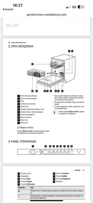 Zmywarka do zabudowy 60 Elektrolux ESL6551RO