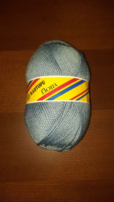 Нитки для в'язання Kartopu flora блакитні 2 шт по 330 метрів