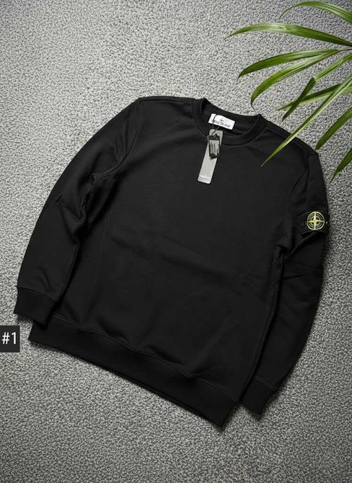 ХС С М Л ХЛ • Черный Свитшот Stone Island • Кофта Зипка Стоник