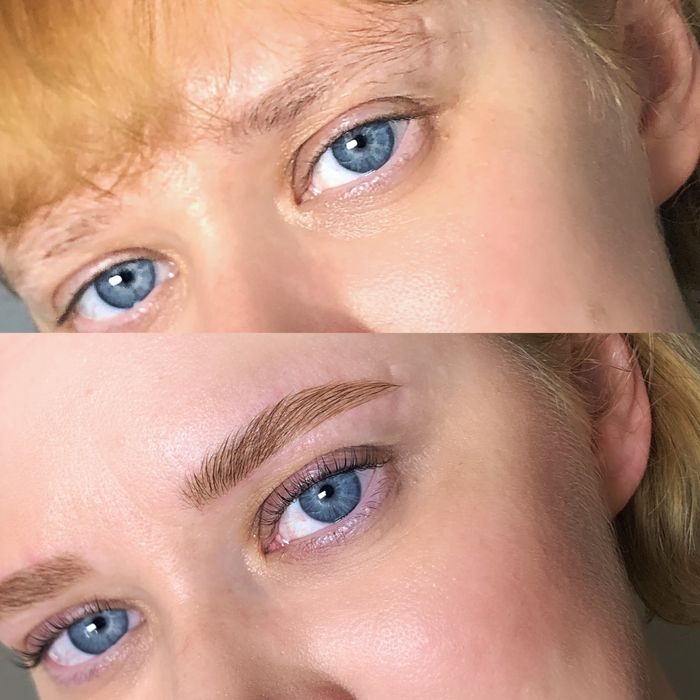 Корекція та фарбування брів. Ламінування вій.