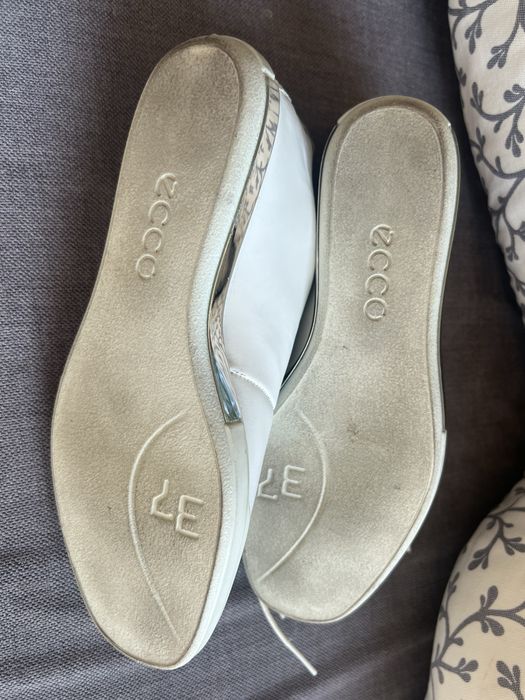 Ecco skorzane damskie białe trampki eleganckie 37