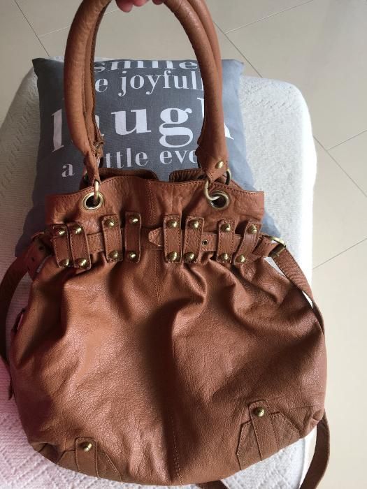 Torebka ASOS skóra naturalna camel karmel NOWA worek
