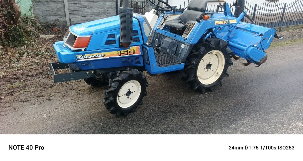 Traktorek ogrodniczy iseki Tu150#dizel#glebogryzarka#4x4#,