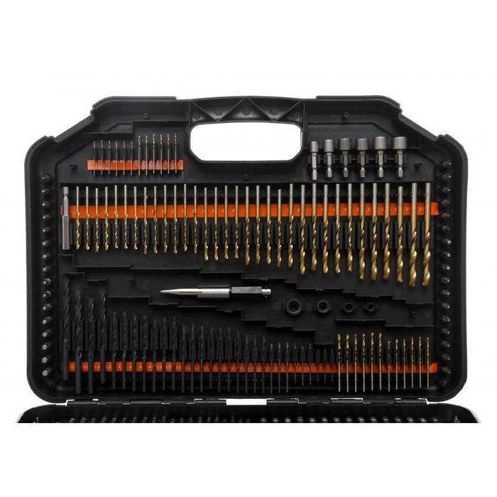 Zestaw wierteł bitów otwornic do drewna metalu HSS nasadki bity 246el