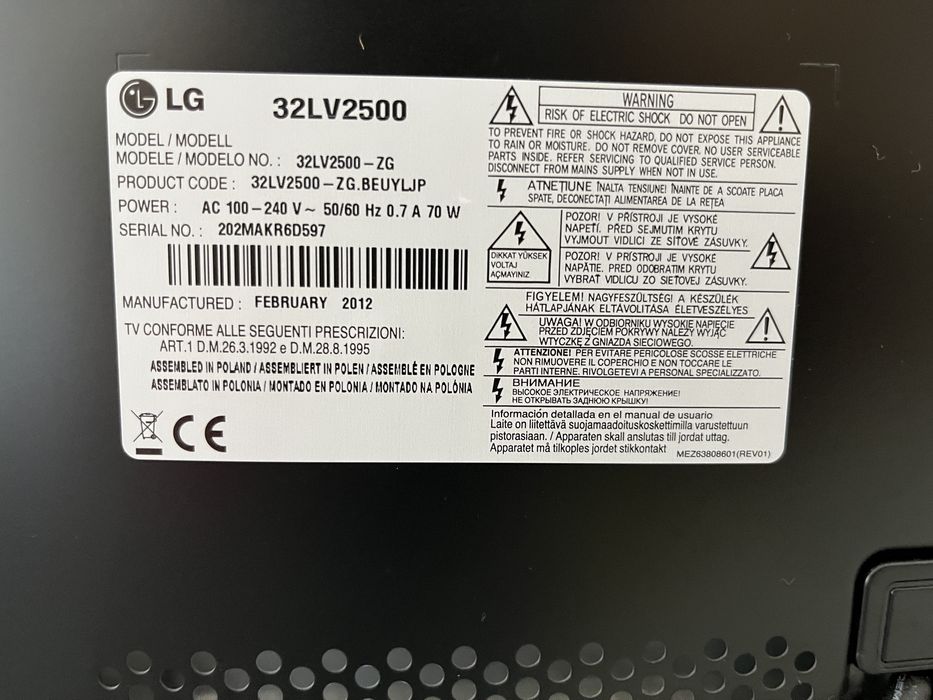Televisao LG 32LV2500-ZG