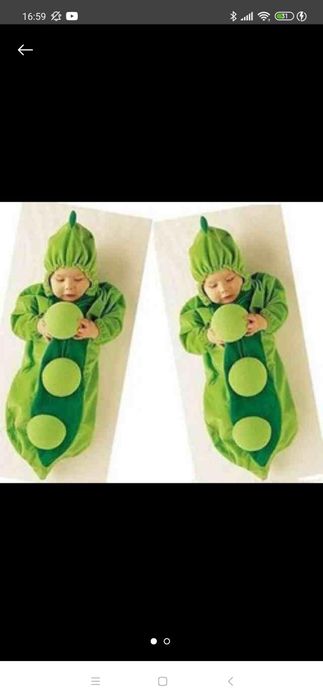 Костюм горошинка для фото кокон спальник горох