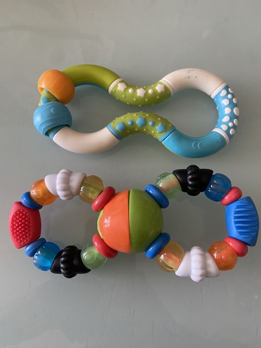 Brinquedo educativo Quebra cabecas bebe mordedor anel denticao