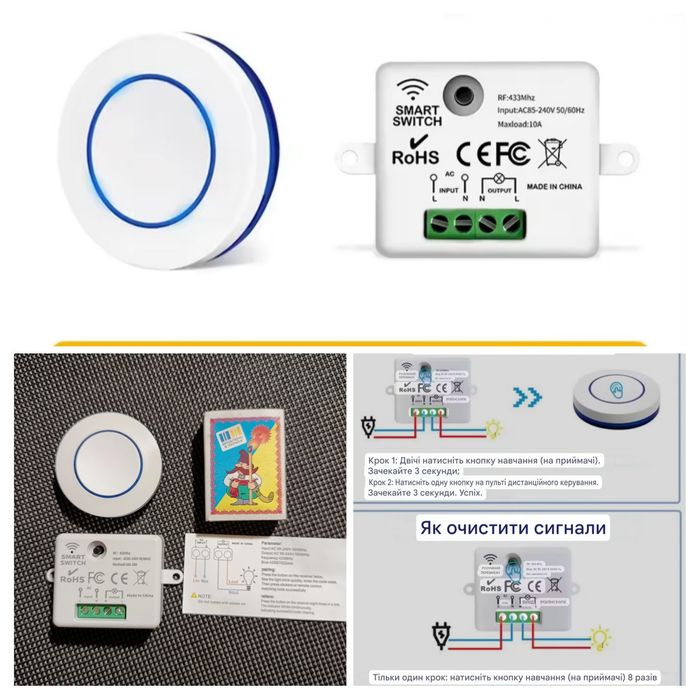 Радіореле 1,2,4 канали.Реле  4 канали WI-FI   + Rf пульт. Tuya Smart.