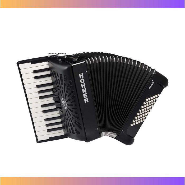 Akordeon klawiszowy HOHNER Bravo 48 basów + akcesoria / mały / NOWY