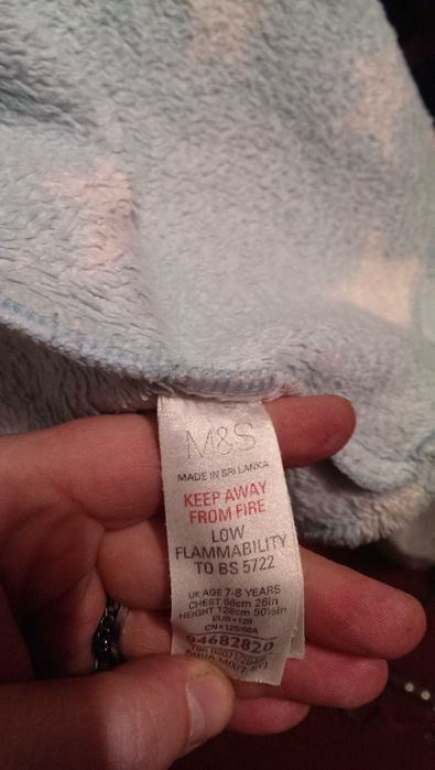 Детский махровый халатик на девочку Marks and Spencer размер 8/128