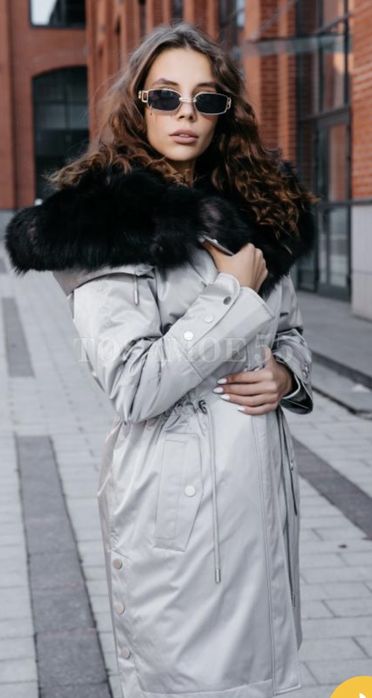 Тепленька парочка, з натуральним хутром Соболь (відкріплюється)