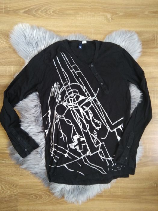 Czarna bluzka męska długi rękaw H&M 38 M