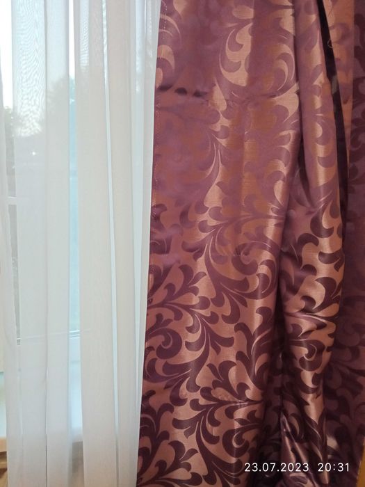 Штори фіолетові 2.5 довжина 1.5 ширина