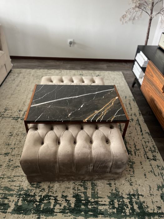 Pouf Rom Laskasas com capitoné