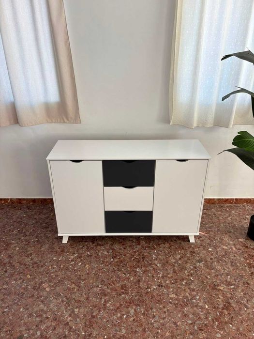 Novo aparador branco e cinzento - envio grátis
