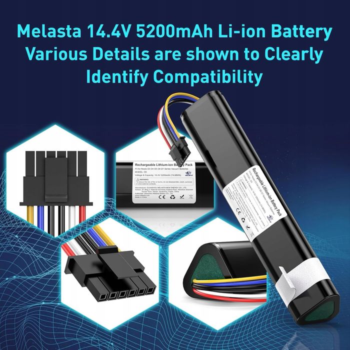 bateria 14,4V 5200mAh DO NEATO BOTVAC D3-7