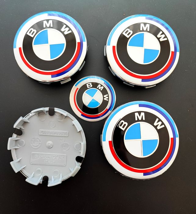Símbolos BMW 50 Aniversário 4*68, 82, 74 e 45mm NOVOS capô mala jantes