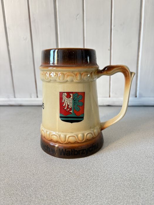 Kolekcjonerski kufel do piwa Wałbrzych Kopalnia PRL Antyk Vintage