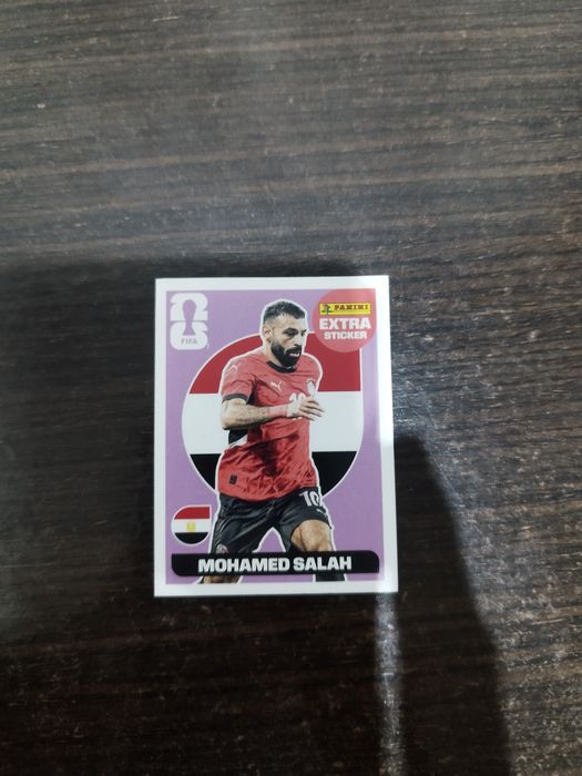Cromo extra sticker rosa do Salah
