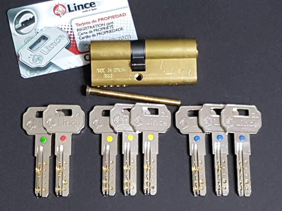 Fechadura Canhão C3S Lince 40x32mm | 4 grupos Chaves funções diferentes