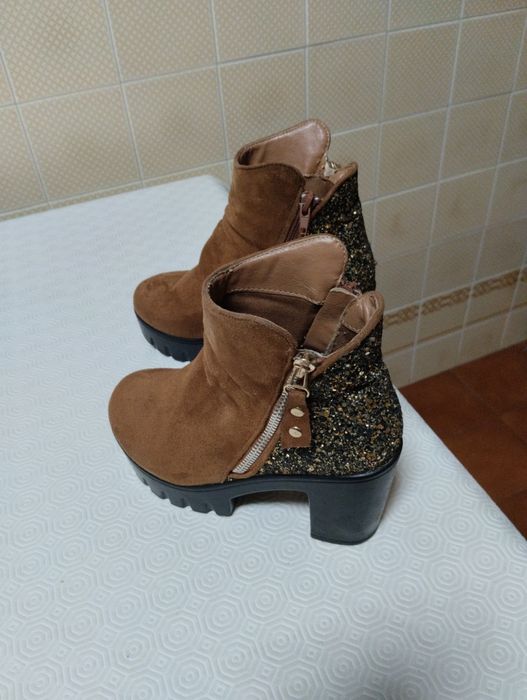 Botas de mulher castanhas n36