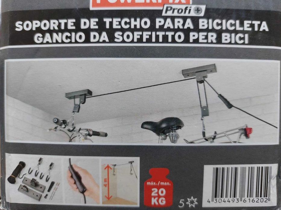 POWERFIX - Suporte de Bicicleta de tecto (4 metros altura)