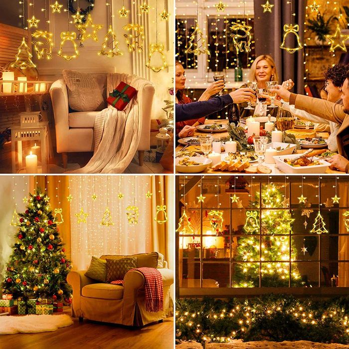 Luzes de Natal com 14 luzes, 8 modos
