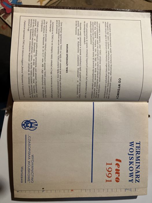 Terminarz Wojskowy tewo 1991
