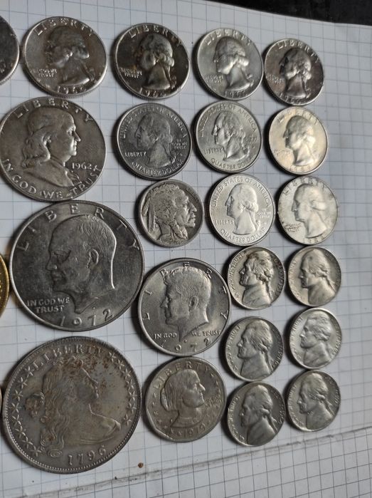 SREBRO monety USA stare