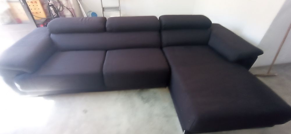 Sofá Chaise longue preto grande