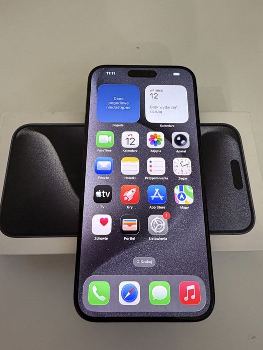 iPhone 15 Pro Max 1TB Titanium Black Bateria 100%