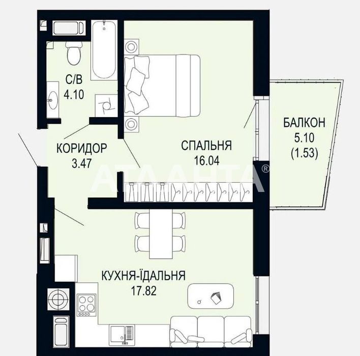 продається 1 кім квартира в ЖК Viking Hills по вул. Щурата