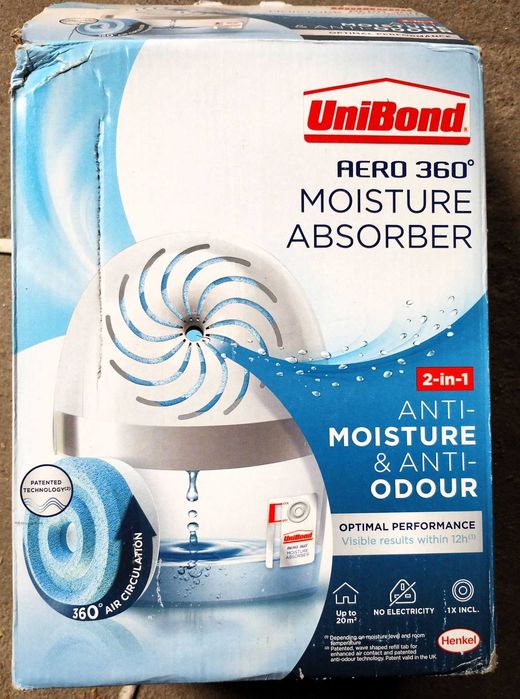 UniBond AERO pochłaniacz wilgoci 360 stopni + 1 wkład 450g