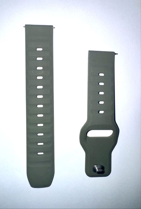 Pasek silikonowy do zegarka 20 mm zielony khaki