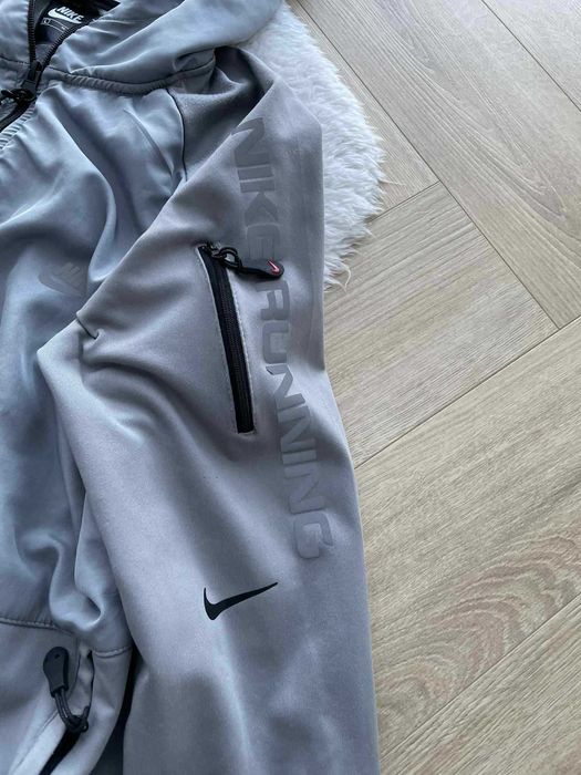 Nike running sportowa szara bluza na zamek L m