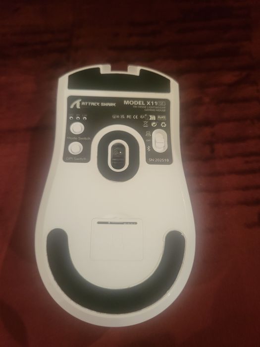 Rato Gaming Attack Shark X11SE Tri-Mode Wireless (Branco / White)
