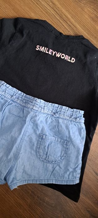 Letni komplet r. 116 krótkie spodenki i t-shirt / bluzka