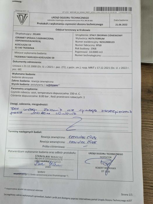 Zbiornik Stalowy  Ciśnieniowy 14000 L Bufor