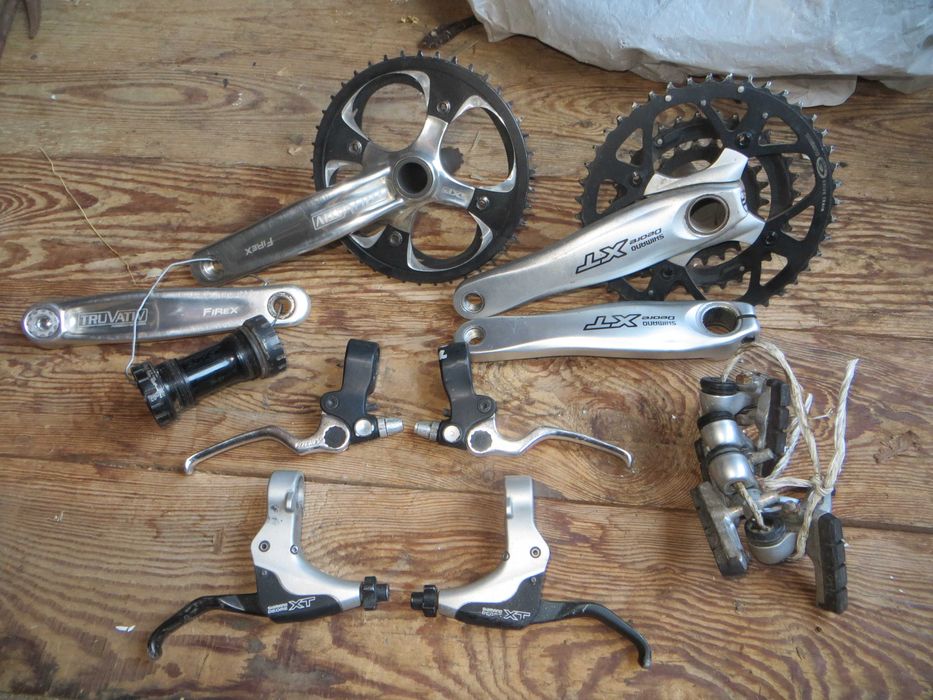 Шатуны, ручки,  вибрейки v brake паралельки Deore Lx Xt ritchey logic