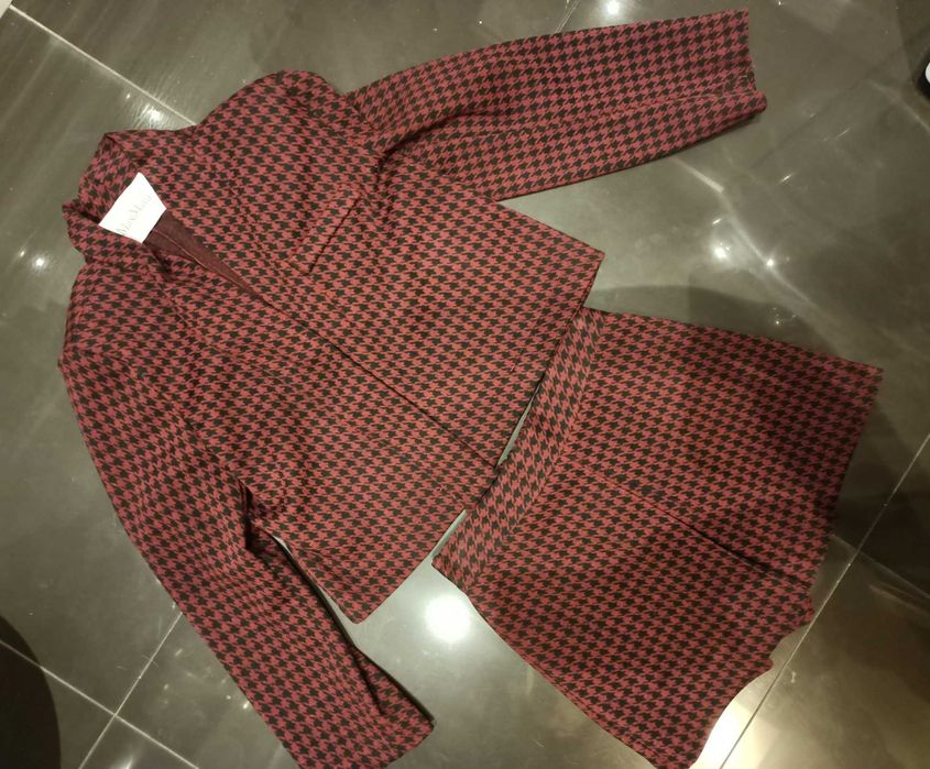 Zestaw bordo max mara żakiet