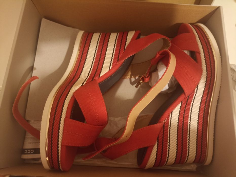 Lasocki nowe koturny CCC Jenny fakty 38 czerwone